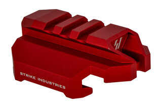 Strike Industries Scorpion Evo picatinny stock adapter features a red anodized finish